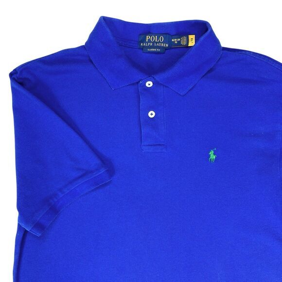 Polo Ralph Lauren Shirt Boys XL Blue Classic Fit Polo Green Pony Golf Core Comfy - Picture 5 of 11